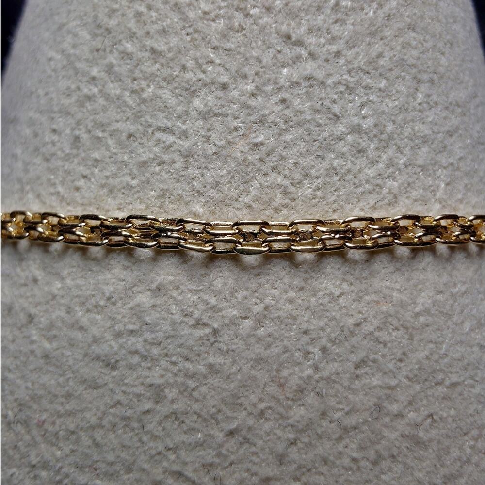 Solid 10k Yellow Gold 1.6mm Bizmark Dainty Bracelet 7.5 Inches - Picture 6 of 10